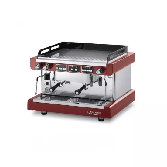ماكينة اسبريسو براتيك أفانت الأوتوماتيكية - 2 مجموعة من أستوريا - أحمر