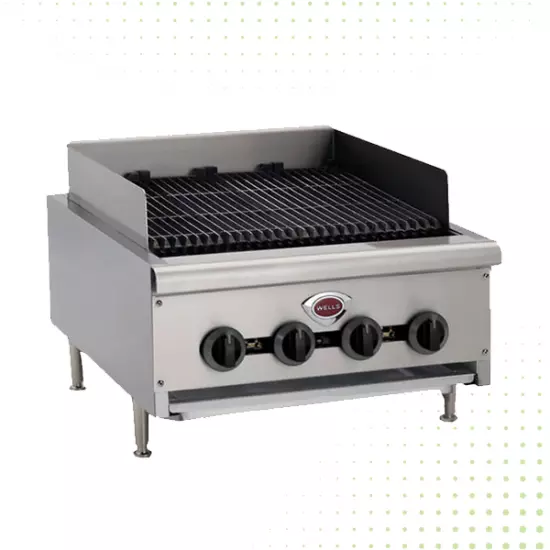 شواية غاز من الفولاذ المضاد للصدأ – 4 شوايات من ستار