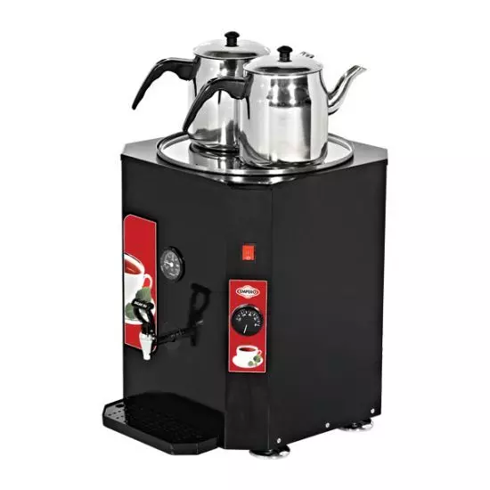 صانعة وموزعة شاي كهربائية مع 2 وعاء – 25 لتر من ايمبيرو