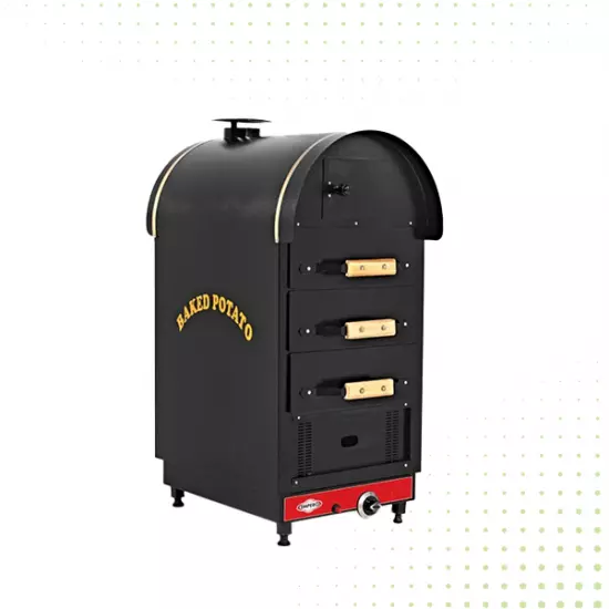 فرن بطاطس كهرباء بنظام الأدراج - 3 درج من ايمبيرو - أسود