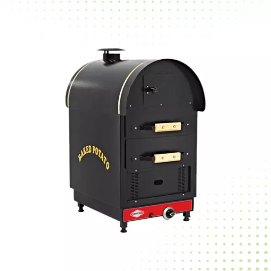 فرن بطاطس يعمل بالغاز بنظام الأدراج – 2 درج من ايمبيرو - أسود
