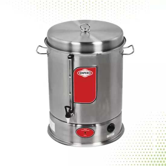 غلاية مياه وموزع من امبيرو (صانعة شاي/قهوة) - 40 لتر – فضي