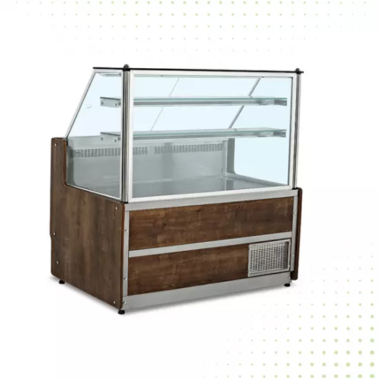 ثلاجة عرض اللحوم والمُقبلات – 130 سم من ايمبيرو – خشبي