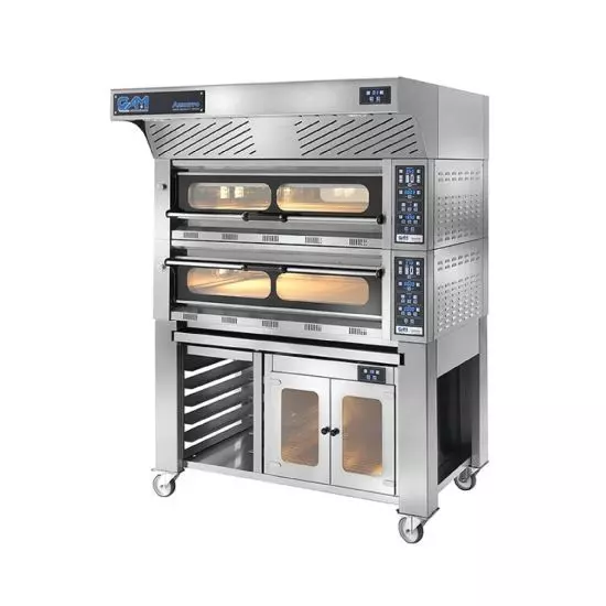 فرن كهربائي احترافي (النسخة الكاملة) – 2 طابق وأرفف سفلية مع بروفر من جام
