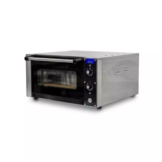 فرن كهربائي تجاري من الفولاذ المقاوم للصدأ – 1 دور يتسع لقُطر بيتزا حتى 34سم من جام