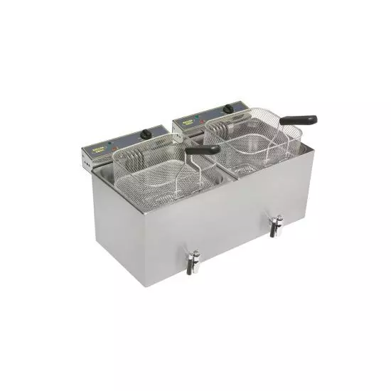 قلاية كهربائية توضع على الأسطح – 2 حوض 12 لتر للحوض الواحد من رولر غريل