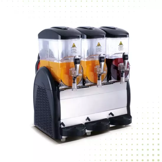 موزعة مشروبات سلاش مثلجة - ٣ أوعية كل وعاء بسعة ١٢ لتر من بيوكيت - اسود