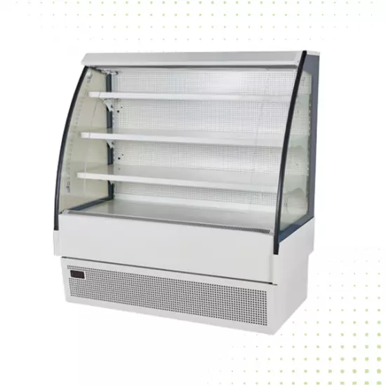 ثلاجة عرض زجاجية منحنية – 236 لتر من بيوكيت - أبيض