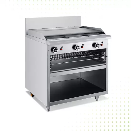 شواية مع رف تحميص سطح أملس - 90سم من بيوكيت