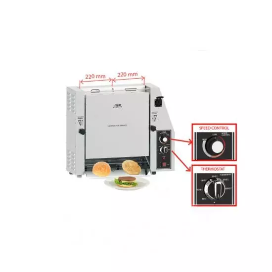 حماصة خبز عمودية بنظام تحكم سرعات بـ 2 فتحة لشرائح الخبز – 1200 حبة بالساعة من ماي فير