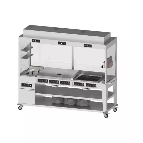 محطة طهي مدمجة بغطاء تعمل بالكهرباء – 250سم من ماي فير