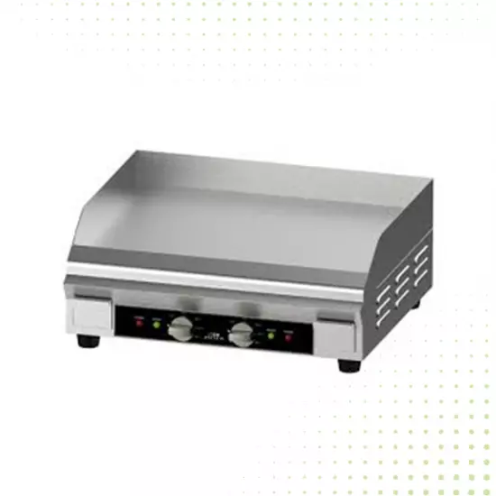 شواية كهرباء من الفولاذ المقاوم للصدأ - 20 سم صاج مضلع و 40 سم صاج مسطح من ماي فير