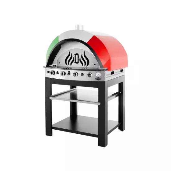 فرن بيتزا من الفولاذ المقاوم للصدأ يعمل بالغاز – 103سم – أسود من ايمبيرو