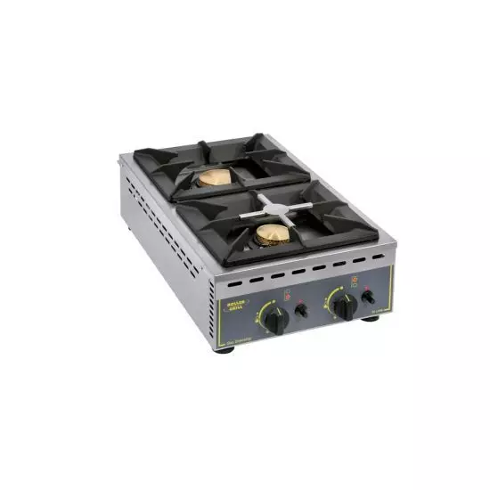 موقد يعمل بالغاز يوضع على الأسطح – 2 شعلة من رولر غريل