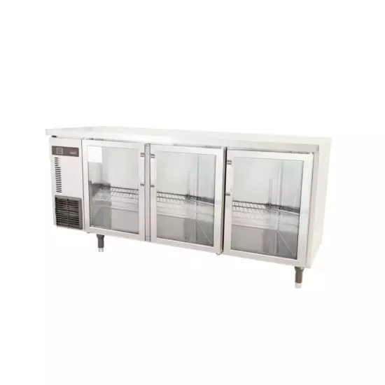 ثلاجة توضع تحت الأسطح 3 باب زجاجي 180سم من بيوكيت